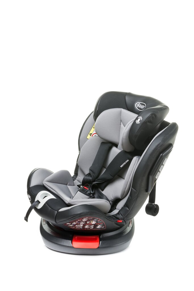 Automobilinė kėdutė 4Baby Roto-Fix, 0-36 kg, red kaina ir informacija | Autokėdutės | pigu.lt