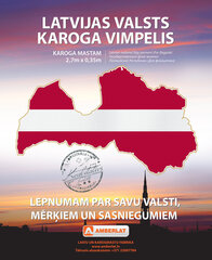 Latvijos valstybės vėliavos vimpelas 2,7x0,35m kaina ir informacija | Vėliavos ir jų priedai | pigu.lt