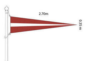 Вымпел Латвйского государственного флага 2,7*0,35m цена и информация | Флаги и аксессуары к ним | pigu.lt