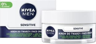 Veido kremas vyrams Nivea Men Sensitive, 50 ml kaina ir informacija | Veido kremai | pigu.lt