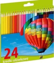 Spalvoti pieštukai UNION, 24 spalvų kaina ir informacija | Kanceliarinės prekės | pigu.lt