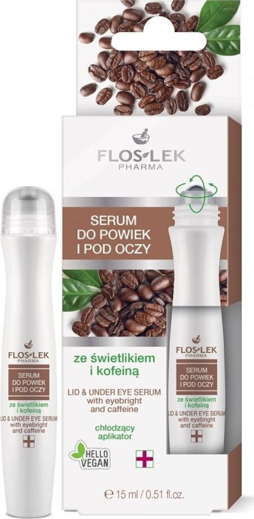 Paakių serumas Floslek su kofeinu, 15 ml цена и информация | Paakių kremai, serumai | pigu.lt