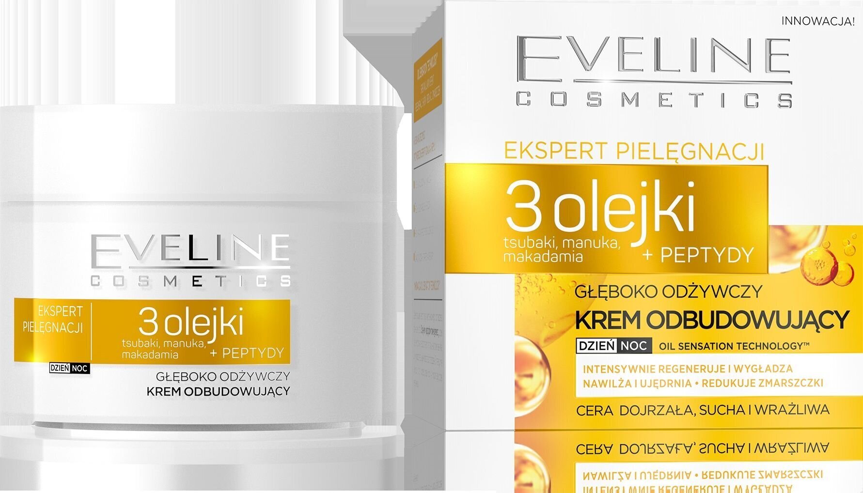 Maitinamasis veido kremas Eveline Skin Care Expert 3 Oils 50 ml kaina ir informacija | Veido kremai | pigu.lt