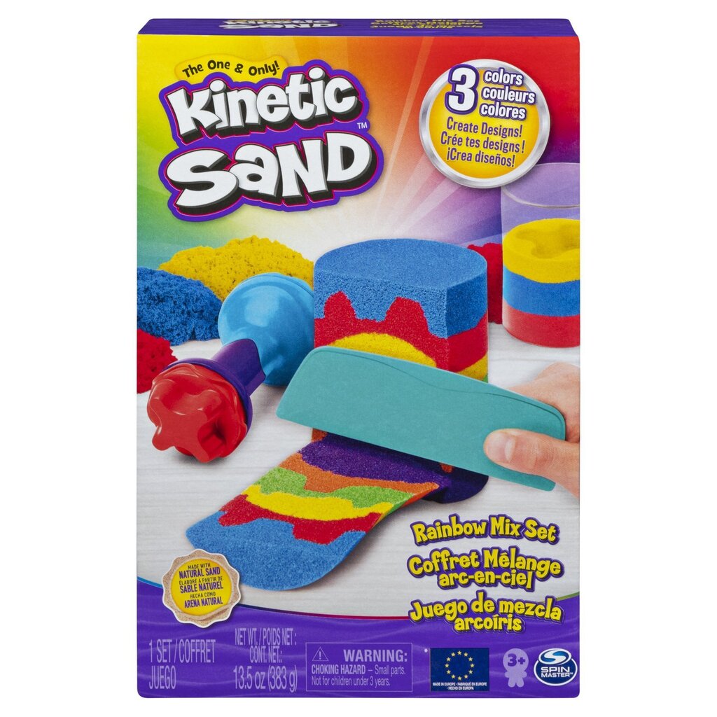 Kinetinio smėlio rinkinys Rainbow su priedais цена и информация | Lavinamieji žaislai | pigu.lt