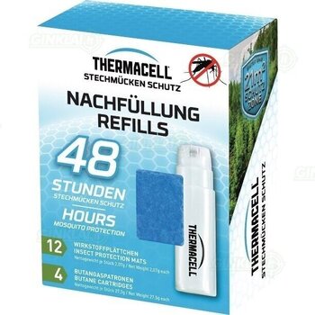 Набор запасной Thermacell 48 часов (4 газовых картриджа + 12 пластин) цена и информация | Средства от комаров и клещей | pigu.lt