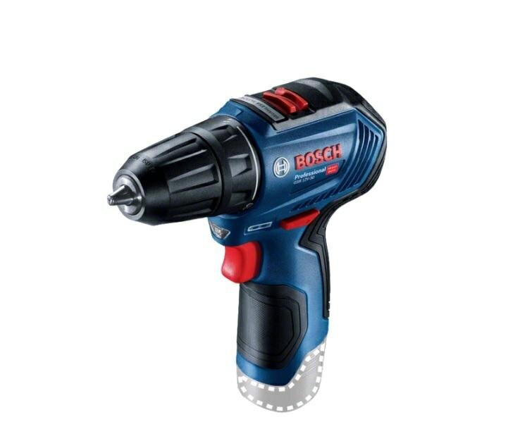 Akumuliatoriniai gręžtuvas-suktuvas Bosch GSR 12V-30 Professional, 12 V, be akumuliatoriaus ir įkroviklio цена и информация | Suktuvai, gręžtuvai | pigu.lt