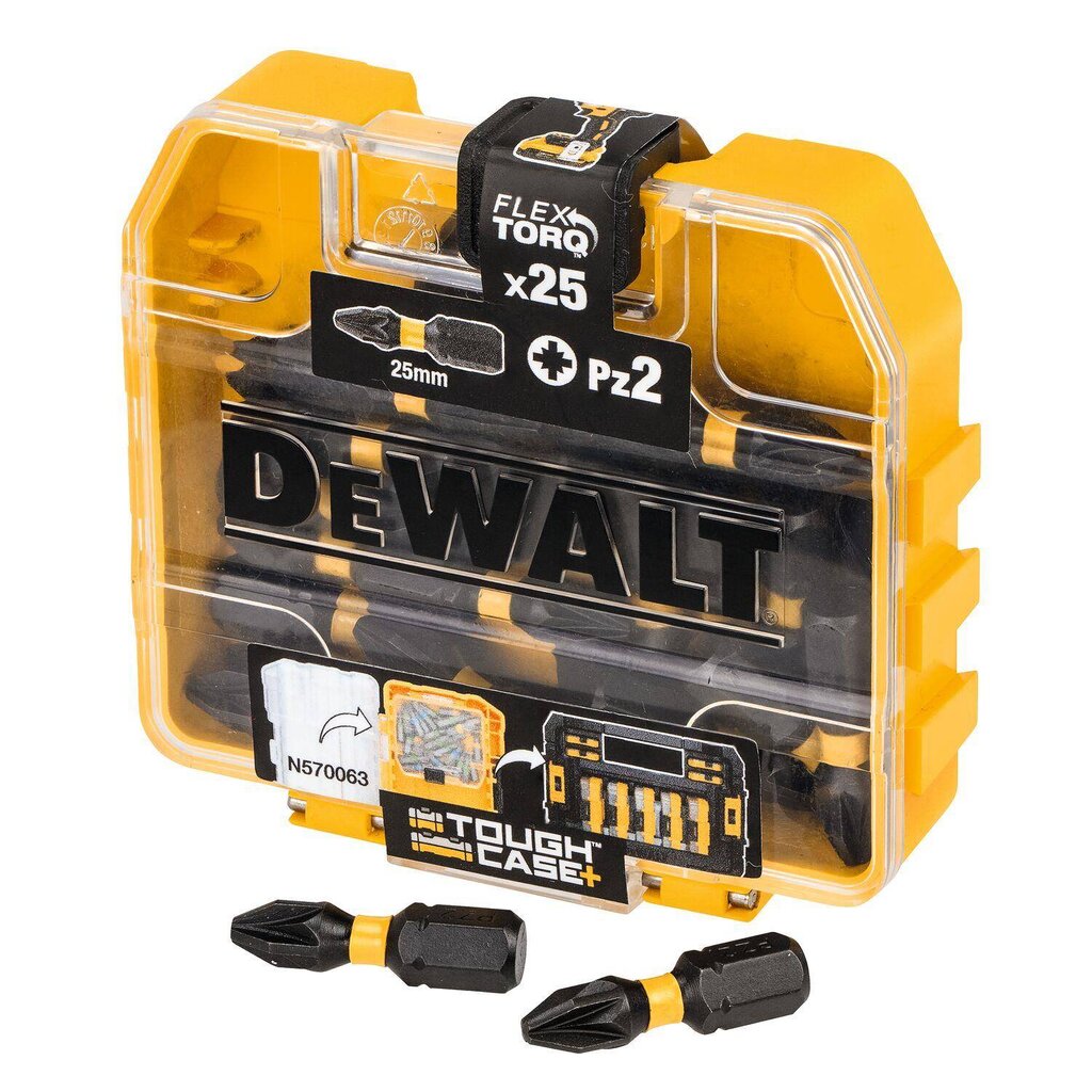 Sukimo antgalių rinkinys Pz2 25mm Torsion TicTac 25 vnt. DeWalt kaina ir informacija | Mechaniniai įrankiai | pigu.lt