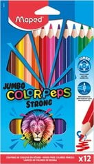 Spalvoti pieštukai Maped Colorpeps Strong Jumbo, 12 spalv. kaina ir informacija | Piešimo, tapybos, lipdymo reikmenys | pigu.lt