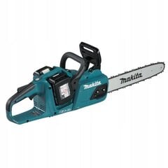 Аккумуляторная бензопила Makita 2х18В 35см 2х5.0Ач, с 2 аккумуляторами и блоком для зарядки цена и информация | Пилы, циркулярные станки | pigu.lt