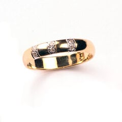 Auksinis žiedas su deimantu 16.5 kaina ir informacija | Žiedai | pigu.lt