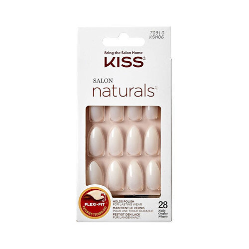Dirbtiniai nagai Kiss My Face 70910 Salon Naturals Nails, 28 vnt. kaina ir informacija | Manikiūro, pedikiūro priemonės | pigu.lt
