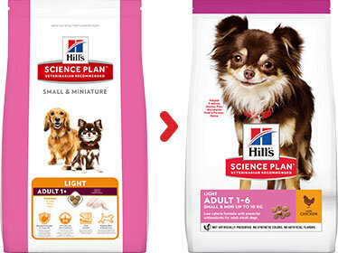 Hill's Science Plan Light Small & Mini Adult ėdalas šunims su vištiena, 1,5 kg kaina ir informacija | Sausas maistas šunims | pigu.lt