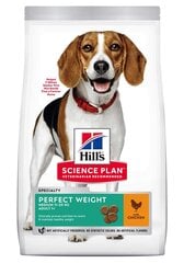 Hill's Science Plan Perfect Weight Medium Adult ėdalas šunims su vištiena, 12 kg kaina ir informacija | Sausas maistas šunims | pigu.lt