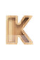 Medinė taupyklė raidė"K" kaina ir informacija | Originalios taupyklės | pigu.lt