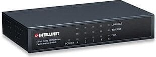 Ethernet jungiklis Intellinet 5x 10 / 100Mbps RJ45 metalinis korpusas kaina ir informacija | Komutatoriai (Switch) | pigu.lt