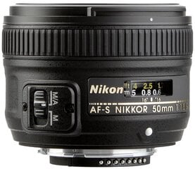 Nikon AF-S NIKKOR 50 mm f/1.8G цена и информация | Объективы | pigu.lt