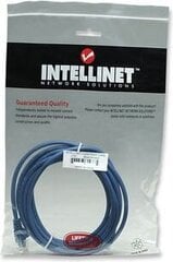 Tinklo kabelis Intellinet Cat6 UTP, 1m, mėlynas, 100% varis kaina ir informacija | Kabeliai ir laidai | pigu.lt