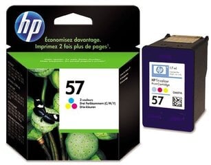 Rašalo kasetė HP 57, trijų spalvų kaina ir informacija | Kasetės rašaliniams spausdintuvams | pigu.lt