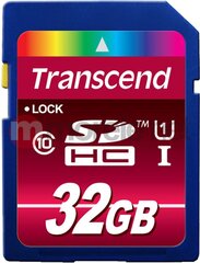 Transcend TS32GSDHC10U1 цена и информация | Карты памяти для фотоаппаратов, камер | pigu.lt