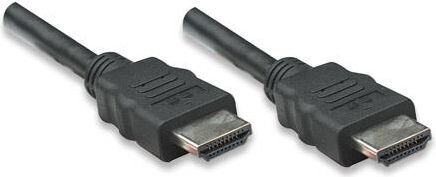Kabelis Manhattan HDMI/HDMI M/M, 2 m, juodas kaina ir informacija | Kabeliai ir laidai | pigu.lt