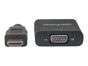 Адаптер Manhattan HDMI на VGA 1080p с питанием USB цена и информация | Адаптеры, USB-разветвители | pigu.lt