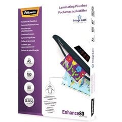 Laminēšanas plēves Fellowes ImageLast A5 80 Micron Laminating Pouch - 100 pack цена и информация | Канцелярские товары | pigu.lt