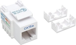 Модуль Keystone Intellinet RJ45 UTP Cat5e белый Punch-Down цена и информация | Кабели и провода | pigu.lt