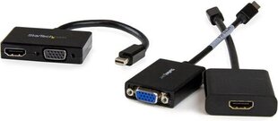 Adapteris StarTech MDP2HDVGA 2-in-1 Mini DisplayPort to HDMI VGA kaina ir informacija | Adapteriai, USB šakotuvai | pigu.lt