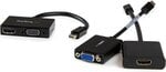 Adapteris StarTech MDP2HDVGA 2-in-1 Mini DisplayPort to HDMI VGA