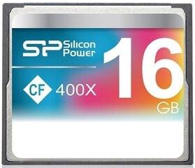 Карта памяти Silicon Power, CF, 16 Гб, 400x цена и информация | Карты памяти для фотоаппаратов, камер | pigu.lt