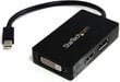 Adapteris StarTech MDP2DPDVHD Travel A/V 3-in-1 Mini DisplayPort to DisplayPort DVI HDMI kaina ir informacija | Adapteriai, USB šakotuvai | pigu.lt