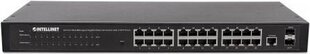 Gigabit управляемый коммутатор Intellient 24x RJ45 + 2x SFP WEB-SMART VLAN QOS RACK цена и информация | Коммутаторы (Switch) | pigu.lt