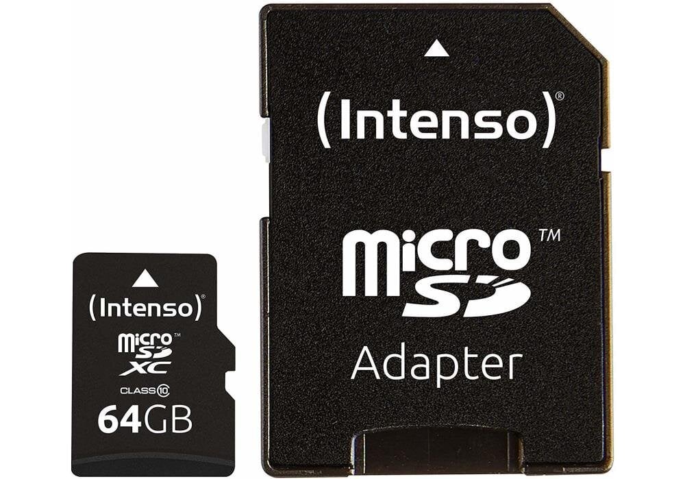 Intenso 3413490 64 GB microSDXC, Class 10, SD-Adapter kaina ir informacija | Atminties kortelės telefonams | pigu.lt