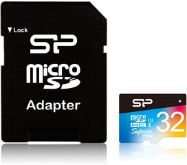 Карта памяти Silicon Power microSDHC 32ГБ Superior Pro Color U3 + адаптер цена и информация | Карты памяти для телефонов | pigu.lt