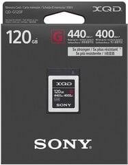 Sony карты памяти XQD G 120ГБ 440/400МБ/с цена и информация | Sony Мобильные телефоны и аксессуары | pigu.lt