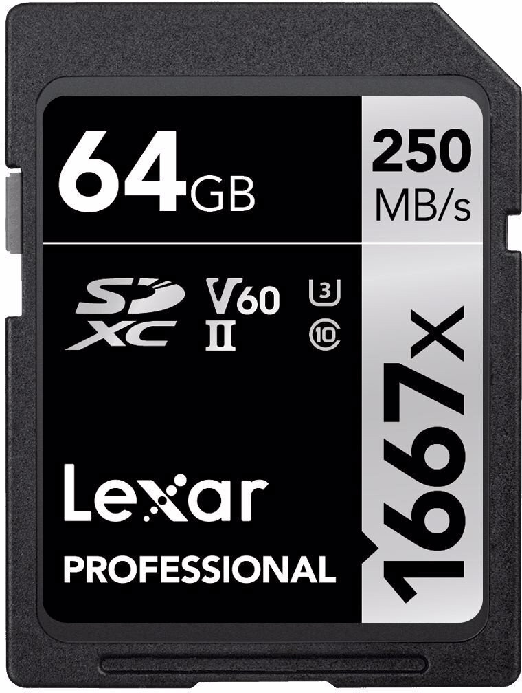 Lexar® Professional DXC 64GB kaina ir informacija | Atminties kortelės fotoaparatams, kameroms | pigu.lt