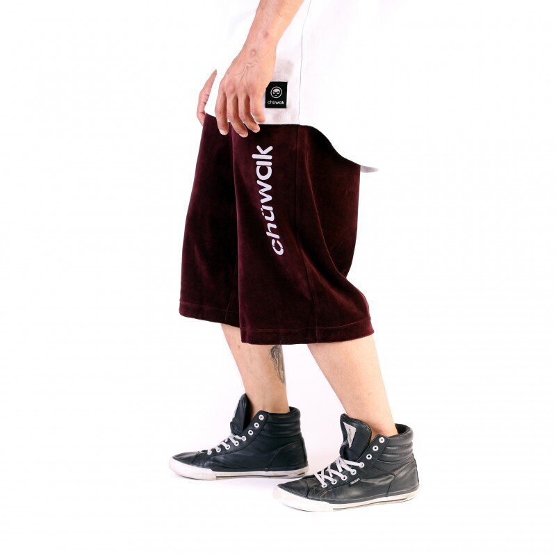 Šortai Chuwak Velour Shorts Maroon Unisex kaina ir informacija | Vyriški šortai | pigu.lt