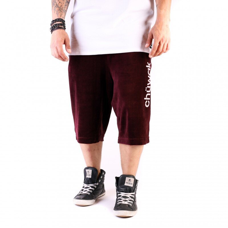 Šortai Chuwak Velour Shorts Maroon Unisex kaina ir informacija | Vyriški šortai | pigu.lt