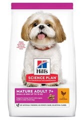 Hill's Sience Plan Small & Mini Mature Adult 7+ ėdalas šunims su vištiena, 1,5 kg kaina ir informacija | Sausas maistas šunims | pigu.lt