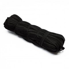 Megzta elastinė juostelė (guma) 9 mm, spalva juoda, 100 m kaina ir informacija | Dovanų pakavimo priemonės | pigu.lt