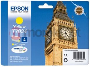 Epson T7034  Ink cartrige, Yellow цена и информация | Картриджи для струйных принтеров | pigu.lt