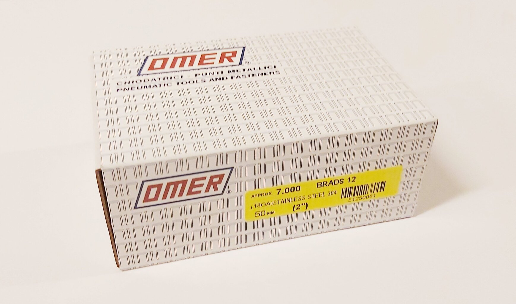 Vinukai Omer 1.2x50 mm, nerūdijantis plienas A2 (304), 7 tūkst/pak. kaina ir informacija | Mechaniniai įrankiai | pigu.lt