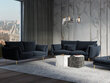 Dvivietė aksominė sofa Milo Casa Elio, tamsiai mėlyna/auksinės spalvos kaina ir informacija | Sofos | pigu.lt