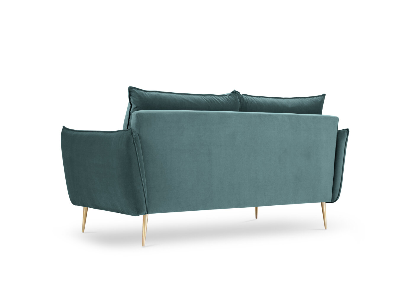 Dvivietė aksominė sofa Milo Casa Elio, žalia/auksinės spalvos цена и информация | Sofos | pigu.lt