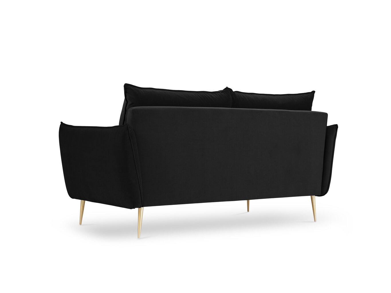 Dvivietė aksominė sofa Milo Casa Elio, juoda/auksinės spalvos цена и информация | Sofos | pigu.lt