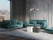 Trivietė aksominė sofa Milo Casa Elio, žalia/auksinės spalvos kaina ir informacija | Sofos | pigu.lt