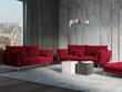 Trivietė aksominė sofa Milo Casa Elio, raudona/auksinės spalvos kaina ir informacija | Sofos | pigu.lt