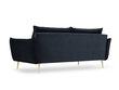 Keturvietė aksominė sofa Milo Casa Elio, tamsiai mėlyna/auksinės spalvos цена и информация | Sofos | pigu.lt