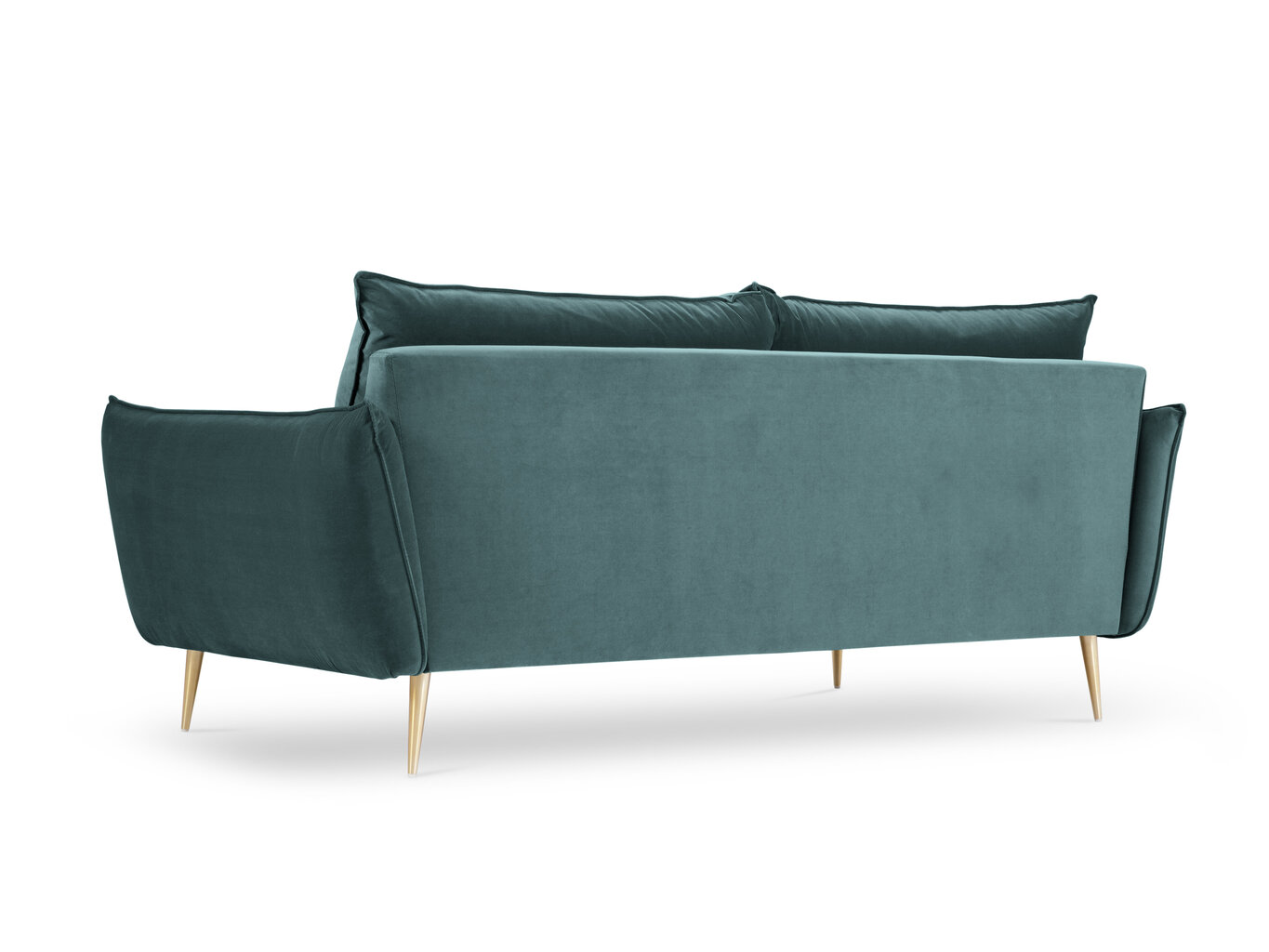 Keturvietė aksominė sofa Milo Casa Elio, žalia/auksinės spalvos цена и информация | Sofos | pigu.lt