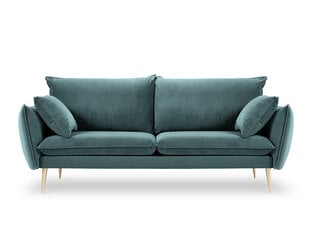 Четырехместный бархатный диван Milo Casa Elio, зеленый/золотистый цена и информация | Диваны | pigu.lt